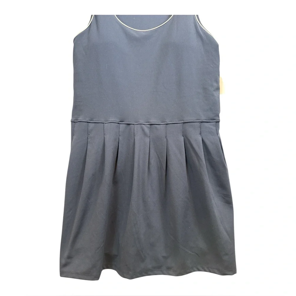 Yogalicious Women's‎ Nudetech Set Navy Blue Sleeveless  Athletic Sports Dress L